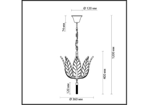 Люстра подвесная Odeon Light Floweri 4838/4 E14 4х40W