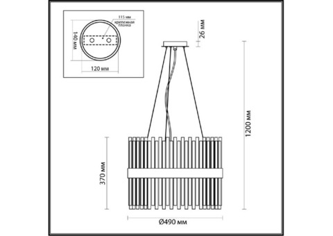 Люстра подвесная Odeon Light Viketa 4786/12A