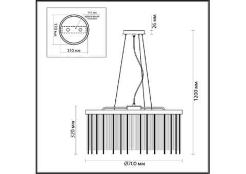 Люстра подвесная Odeon Light York 4788/10