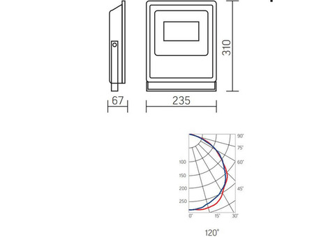 Прожектор светодиодный Varton FL Basic 2.0 V1-I0-70379-04L05-6510040 100 Вт 4000 K