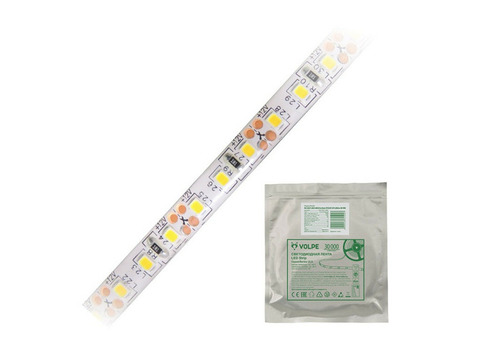 Лента светодиодная Volpe ULS-Q321 2835 60LED IP20 DC12V 4,8W DW 5 м