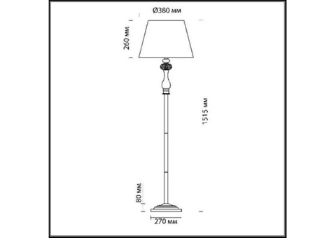 Торшер Odeon Light Aurelia 3390/1F E14 40 Вт