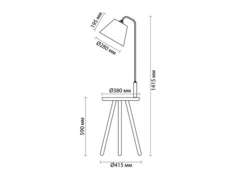 Торшер Odeon Light Hall Kalda 4667/1F 60 Вт