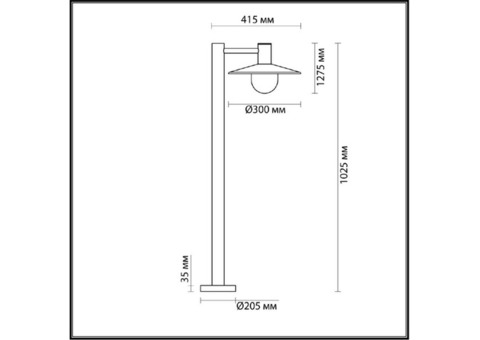 Столб уличный Odeon Light Furcadia 4833/1F