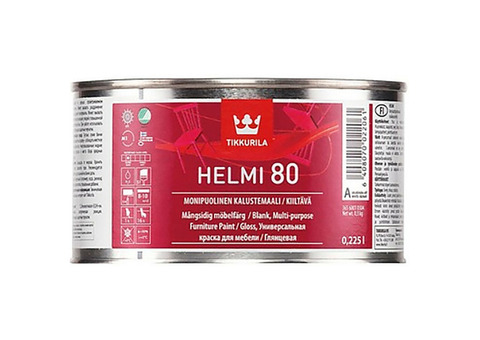 Краска для мебели Tikkurila Helmi 80 А глянцевая 0,225 л