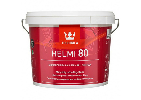 Краска для мебели Tikkurila Helmi 80 С глянцевая 2,7 л