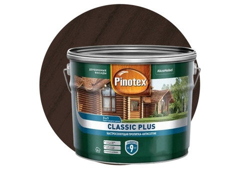 Пропитка для древесины 3 в 1 Pinotex Classic Plus 5479940 палисандр 9 л