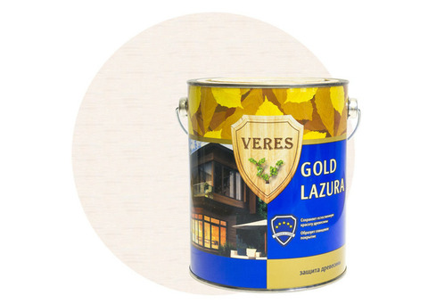 Пропитка для древесины Veres Gold Lazura № 12 белый 2,7 л