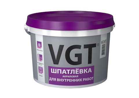 Шпатлевка акриловая VGT для внутренних работ 18 кг