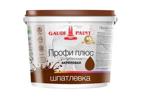 Шпатлевка акриловая Gaudi Paint Профи Плюс 4 кг