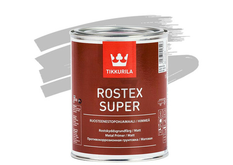 Грунтовка противокоррозионная Tikkurila Rostex Super светло-серая 1 л