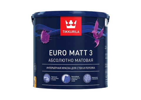 Краска латексная Tikkurila Euro Matt-3 основа C 9 л