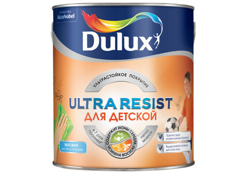 Краска Dulux Ultra Resist для детской база BC матовая 2,25 л