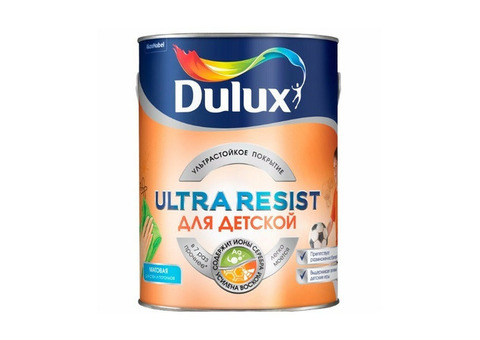 Краска Dulux Ultra Resist для детской матовая BW 2,5 л