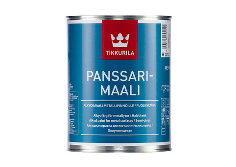 Краска Tikkurila Panssarimaali полуглянцевая база А 0,9 л