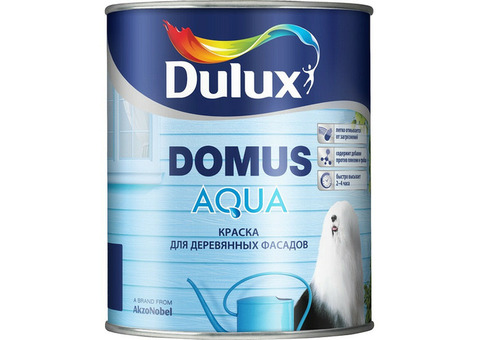 Краска акриловая Dulux Domus Aqua для деревянных фасадов база BС полуматовая 9 л