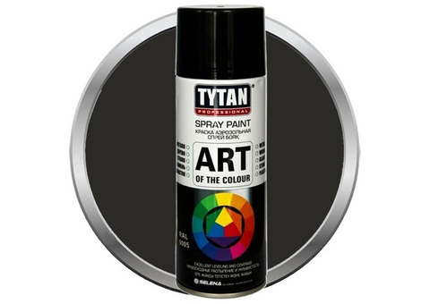 Краска акриловая Tytan Professional Art of the colour аэрозольная черная глянец 9005 400 мл