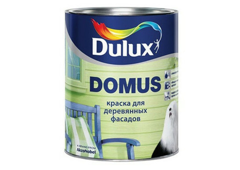 Краска для деревянных фасадов Dulux Domus база BW полуглянцевая 1 л