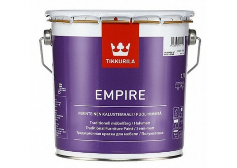 Краска для мебели Tikkurila Empire основа C полуматовая 2,7 л