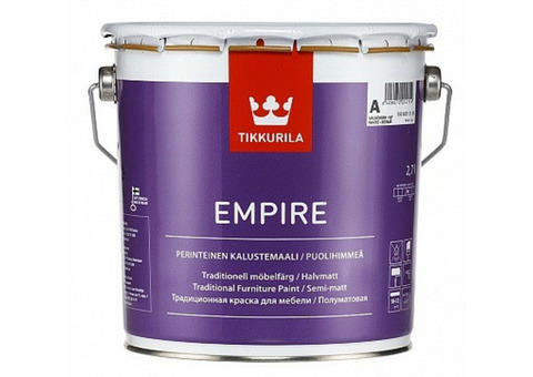 Краска для мебели Tikkurila Empire основа А полуматовая 2,7 л