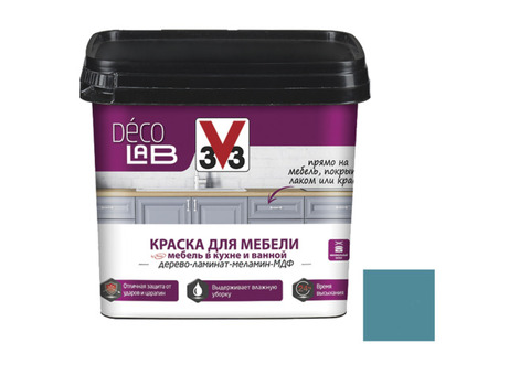 Краска для мебели V33 Decolab морская волна 0,75 л