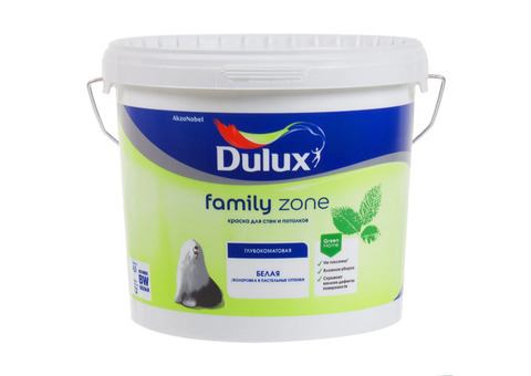 Краска для стен и потолков Dulux Family Zone база BW 4,5 л