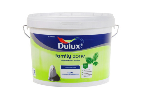 Краска для стен и потолков Dulux Family Zone база BW 9 л