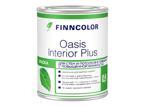 Краска для стен и потолков Tikkurila Finncolor Oasis Interior Plus база А глубокоматовая 0,9 л