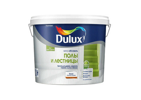 Краска интерьерная Dulux Легко обновить Полы и лестницы база BW полуглянцевая 9 л