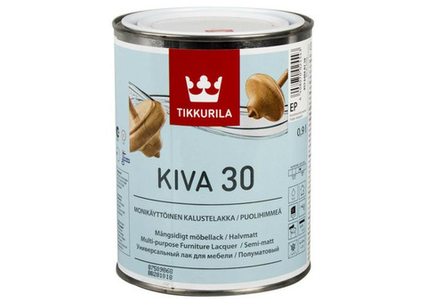 Лак Tikkurila Kiva 30 полуматовый 0,9 л