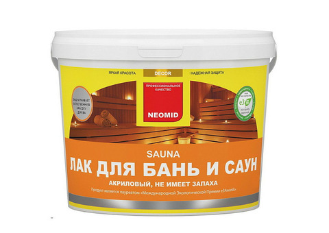 Лак акриловый Neomid Sauna 2,5 л