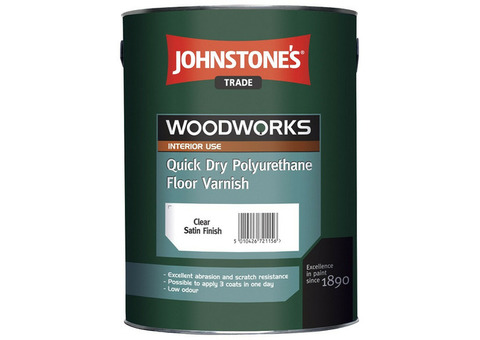 Лак полиуретановый Johnstones Quick Dry Polyurethane Floor Varnish Satin 5 л