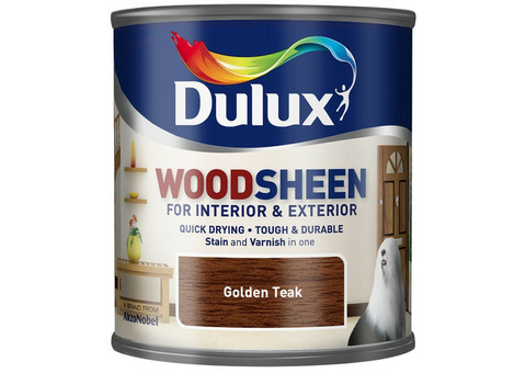 Лак-морилка на водной основе Dulux Woodsheen по дереву полуматовый золотой тик 0,25 л