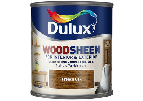 Лак-морилка на водной основе Dulux Woodsheen по дереву полуматовый французский дуб 0,25 л