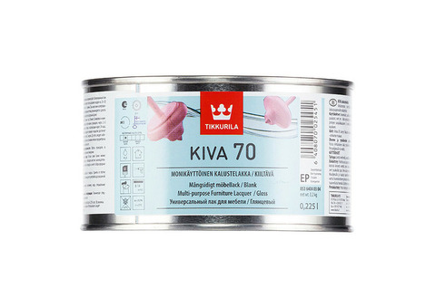 Лак акрилатный Tikkurila Kiva 70 EP глянцевый 0,225 л 700002954