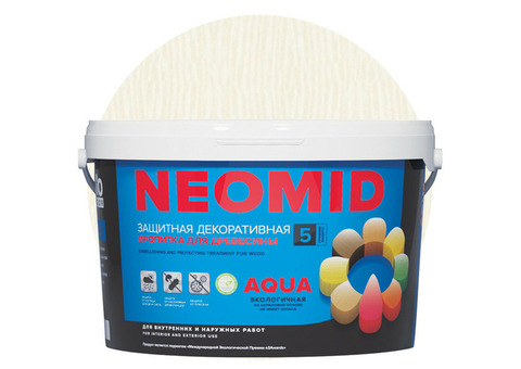 Пропитка для древесины Neomid Bio Color Aqua белая 9 л