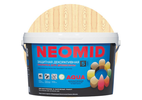 Пропитка для древесины Neomid Bio Color Aqua бесцветная 9 л