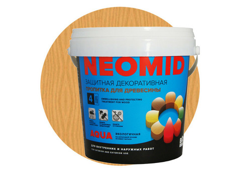 Пропитка для древесины Neomid Bio Color Aqua Золотая сосна 0,9 л