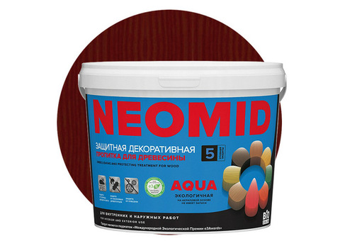 Пропитка для древесины Neomid Bio Color Aqua Махагон 2,3 л