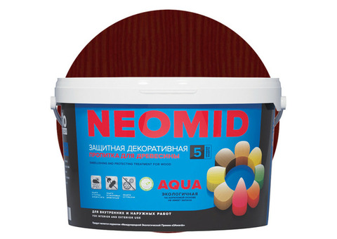 Пропитка для древесины Neomid Bio Color Aqua Махагон 9 л