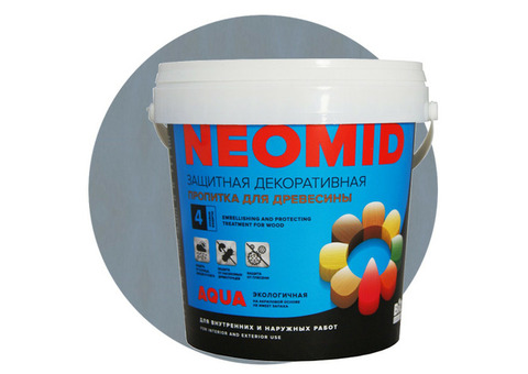 Пропитка для древесины Neomid Bio Color Aqua Морозное небо 0,9 л