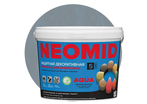 Пропитка для древесины Neomid Bio Color Aqua Морозное небо 2,3 л