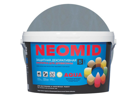 Пропитка для древесины Neomid Bio Color Aqua Морозное небо 9 л