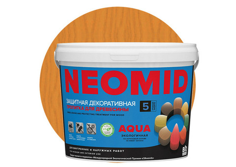 Пропитка для древесины Neomid Bio Color Aqua Светлый дуб 2,3 л