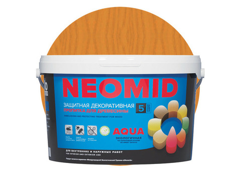 Пропитка для древесины Neomid Bio Color Aqua Светлый дуб 9 л