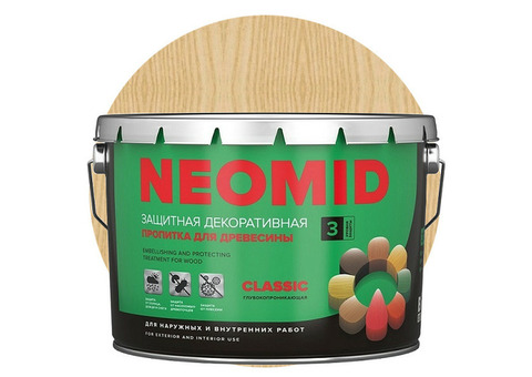 Пропитка для древесины Neomid Bio Color Classic бесцветная 9 л