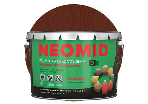 Пропитка для древесины Neomid Bio Color Classic Махагон 9 л