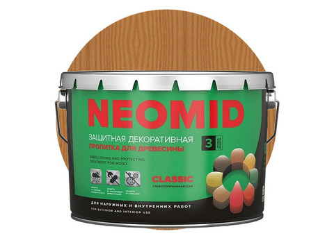 Пропитка для древесины Neomid Bio Color Classic Орегон 9 л