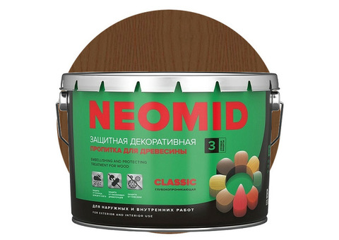 Пропитка для древесины Neomid Bio Color Classic Орех 9 л