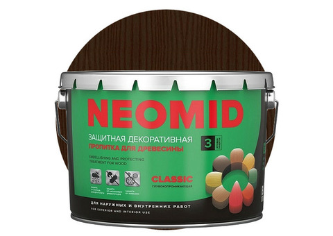 Пропитка для древесины Neomid Bio Color Classic Палисандр 9 л